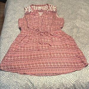 GAP Pink and White Patterned Dress